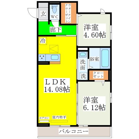 羽犬塚駅 徒歩40分 1階の物件間取画像